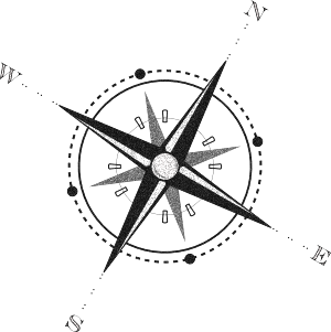 Skizze eines Kompass